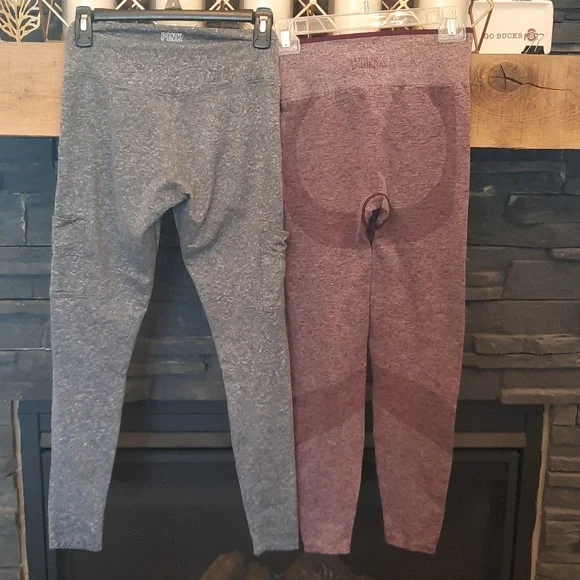 Victoria secret PINK set of two small Activewear leggings - Picture 1 of 10